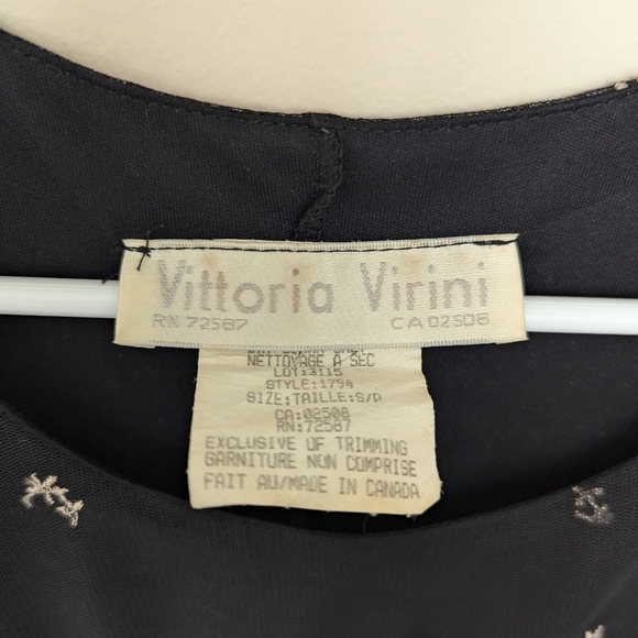 Vintage Black Lace Detail Dress - Picture 2 of 3